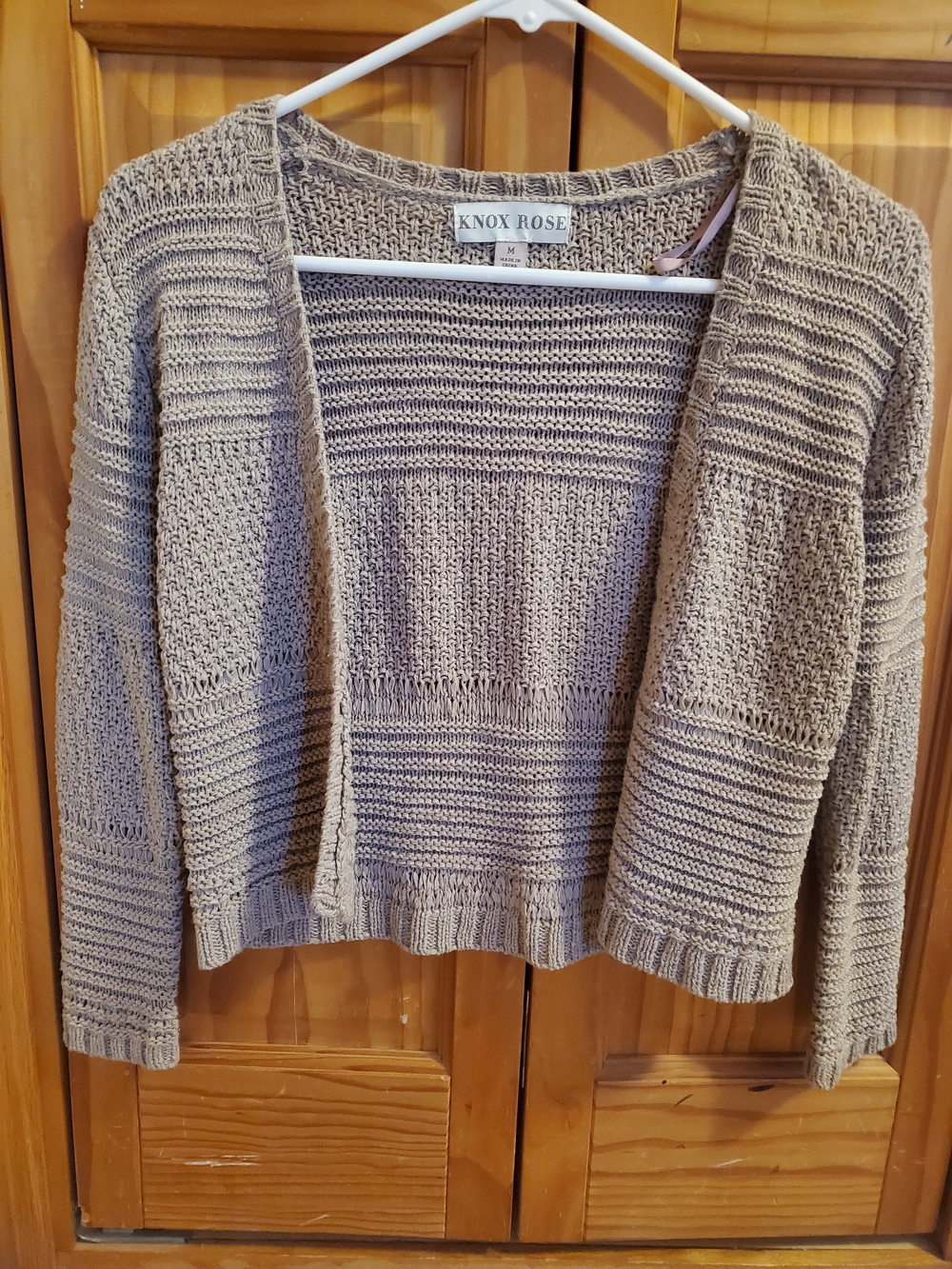 🌻 3/$20 Deal!! Knox Rose Taupe Open-Front Chunky Knit Cardigan